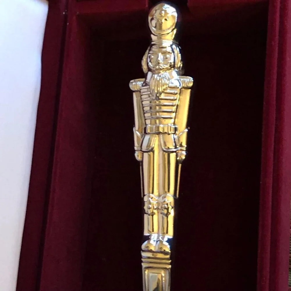 NWT GODINGER Silver Gallery Collectible Nutcracker Toy Soldier Pie/Cake Server